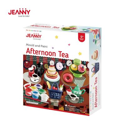 China Original Jeanny Design Beauty Opens Room Decoration DIY Mold And Painting Afternoon Tea Educational Toys For Children for sale