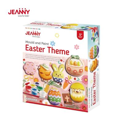 China Original Gypsum Design Jeanny's Gypsum Gift Set of Painting and Coloring Plaster and Painting Easter Theme Preschool Toys for sale