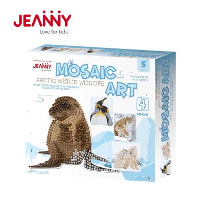 China Jeanny's Original Educational Cartoon Sticker DIY Kit Handmade Craft Sets Eva Sticky Mosaic Foam Toys Kits For Kids for sale