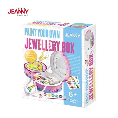 China Jeanny's original design hot selling craft supplies DIY hand craft musical dazzle jewelry box craft kits for kids for sale