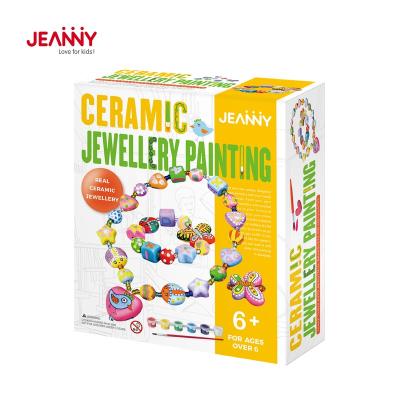 China Jeanny's Original Design Funny Toy DIY Hand Craft Kid Toys Creative Jewelry Ceramic Bracelet Set Educational Painting Toys Children for sale