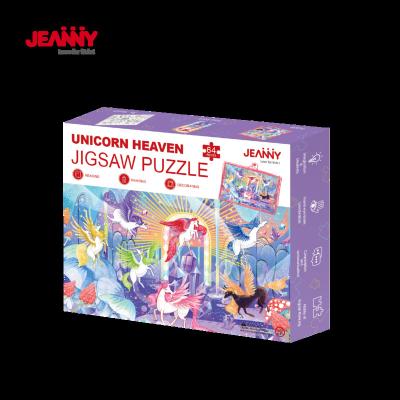 China Original Design by Jeanny 64 Piece Learning Puzzle for Toddlers Unicorn Heaven Baby Jigsaw Puzzle for sale