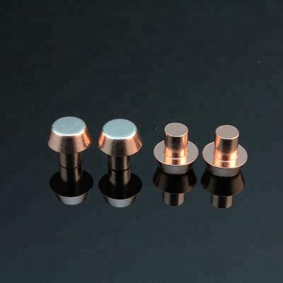 China AgNi Silver Electrical Contacts / Contact Points Bimetal Rivets for Wall Switch Electrical Contacts for sale