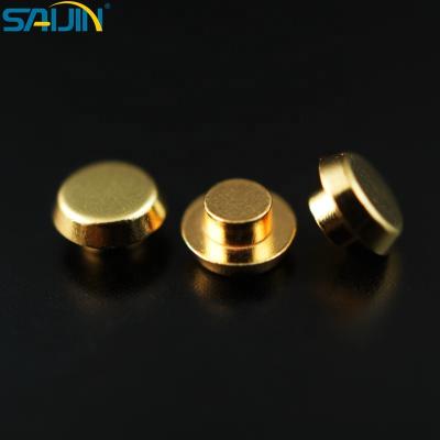 China Circuit Breaker Rivet Au Gold Plating Solid Electrical Silvery Electrical Contacts For Switch 40A for sale