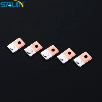 China Electrical Silver Breaker Saijin Inlay Contact Strip Copper Spring Panel Contacts Connectors for sale