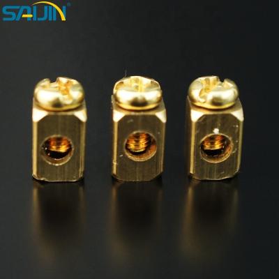 China Brass Socket Switch Earth Small Screw Terminal Block For South America Switch Socket for sale