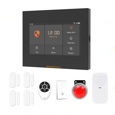 China Staniot Tuya WiFi 4G Wireless Home Burglar Full HD Security Alarm System Touch with Newest UI Connect Support IOS and Android H501-HD 4G Kit for sale