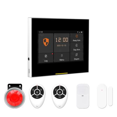 China 12mm Ultra-thin Body Staniot Tuya Smart WiFi GSM Burglar Security Alarm System Wireless Kits for Home with Newest UI Connect Support IOS and Android for sale