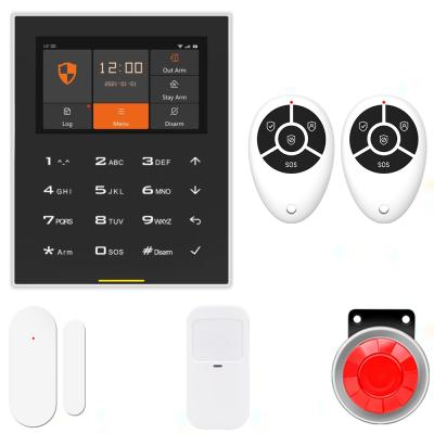 China Staniot H500 433MHz Smart Tuya GSM WiFi Wireless Home Burglar Security Alarm System Kits With 4.3 Inch IPS UI Interface Screen H500-2G for sale