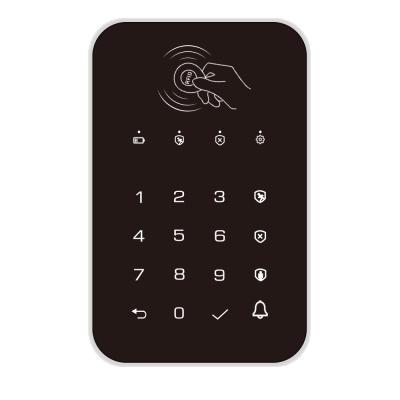 China Smart Wireless Tuya Touch Keypad Staniot 433Mhz RFID Card Wireless Arm or Disarm Password Keypad for Home Security Alarm Support Tuya Smart System for sale