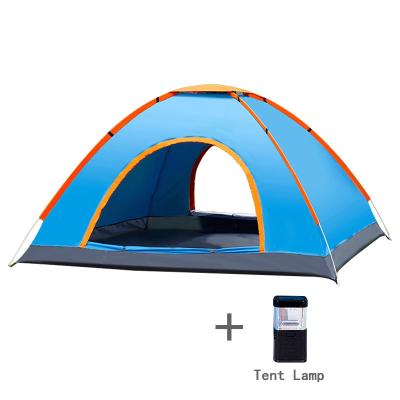 China Extended type new 4 person style tide outdoor camping tent with tent lamp moisture proof protection to increase picnic date easy to carry for sale