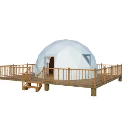 China UV-Resistant/Fire Retardant/Waterproof Diameter 6m Geodesic Luxury Hotel Homestay Glamping Dome House UK Tents For Sale for sale