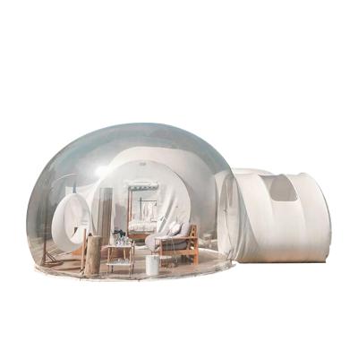 China Extended Type 3M 4M 5M 6M Diameter Inflatable Bubble Room Geodesic Waterproof Inflatable Clear Dome Luxury Hotel Dome Glamping Tent for sale