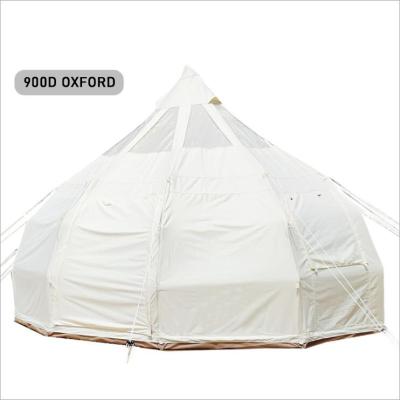 China Luxury Outdoor Lotus Yurt Antiflaming 4 Person m4 5m 6m 900D Oxford 320g Cotton Camp Tents Tipi Bell Pagoda Waterproof Glamping Tent Teepee for sale