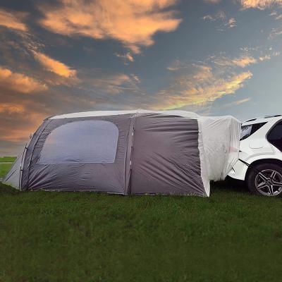 China Diagonal Tether Type 6-8 Person Family Cabin Sun Shelter Room Outdoor Camping Tent Vehicle Car Trailer Tent Sedan SUV Hatchback for sale