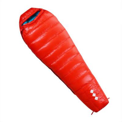 China Mummy Waterproof Camping 95% Ultralight Rise Goose Down Mummy Sleeping Bag For Cold Weather for sale