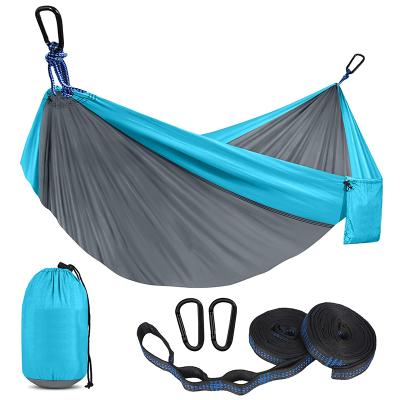 China Outdoor Heavy Duty 2 Person Camping 200KG Parachute Cloth Portable Hammock Stand For Heightening Travel Vacation for sale