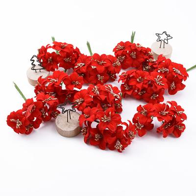 China 6Pcs/Lot CLASSIC Mini Tree Artificial Flower For Home Decor Christmas Diy Decorative Flower Braid Wedding Vases Bridal Accessories for sale