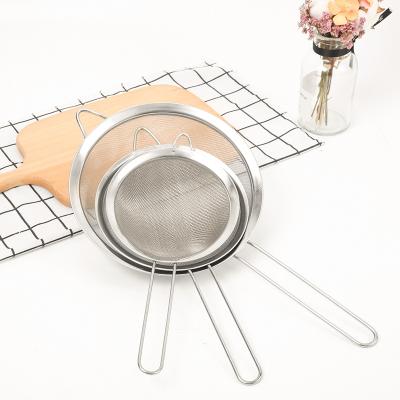 China Hot Selling High Quality Stainless Steel Thicken Flank Powder Sifter With Handle Filter Spoon for sale