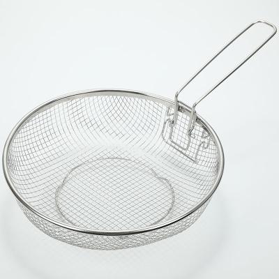 China Newcomer Multi-specification Kitchen Beef Single Hot Pot Stainless Steel Net Leaking Grid With Hook Frying Fishing Filter Net for sale