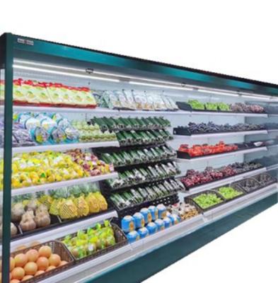 China Single-temperature supermarket refrigeration equipment multideck open cooler/air curtain upright open fridge for drink/fruit for sale