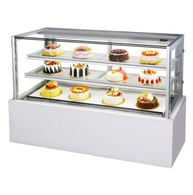 China Single-temperature Fan Cooling Stand Up Refrigerated Bakery Display Cake Cabinet Cake Showcase for sale