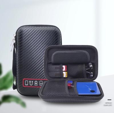 China Custom Printing Logo Zipper Hard Drive Case EVA 2.5inch HDD Storage Box Dustproof Shockproof Waterproof Storage Bag for sale