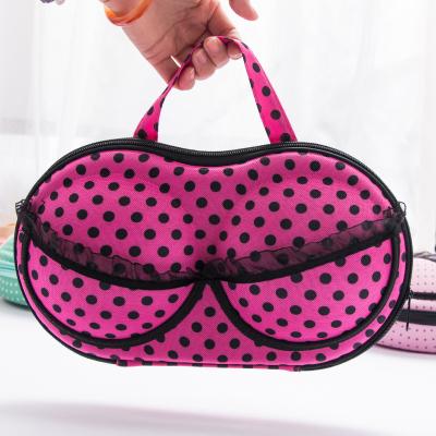 China Durable Waterproof Dustproof Portable Travel Wearing Bra Underwear Bag Custom EVA Women Bra Case With Zipper for sale