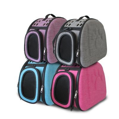 China Portable Customize Travel Pet Carrier Bag Breathable Portable EVA Cat Pet Backpack With Handle for sale