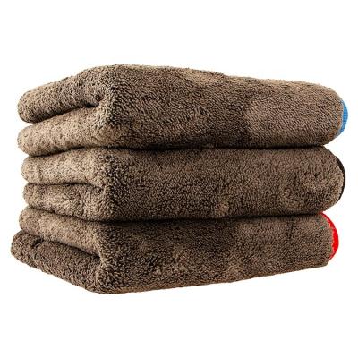 China 1200GSM Thick Super Foldable Microfiber Polishing Waxing Cloth/Car Dry Cleaning Detailing Towels for sale