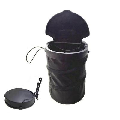 China Luxury Hanging Seat Car Trash Bag With Lid for sale