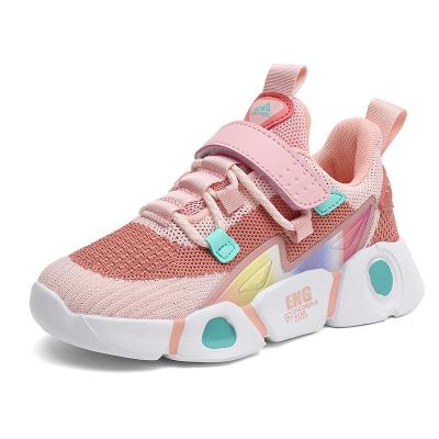 China 2021 New Massage Spring and Autumn Summer Girls Children's Shoes Flight Woven Mesh Casual Sports Shoes for sale