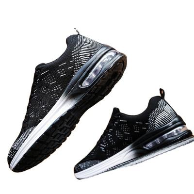 China Lightweight Men's Sports Shoes New Spring and Autumn Air Cushioning Breathable Fly Woven Running Men's Sports Shoes for sale