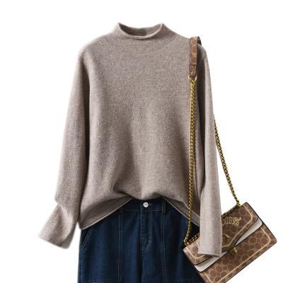 China New Fashion Anti-Wrinkle Woolen Ladies Half Turtle Neck Sweater Women Ladies Sweater Warm Soft 100% Knitted Sweater Autumn Winter High Quality for sale