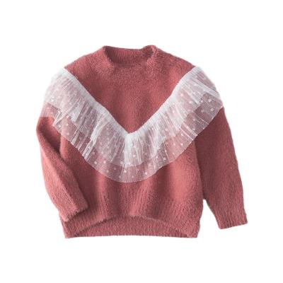 China New Girls Anti-Shrinkage Loose Thick Knitted Sweater Toddler Kids Winter Clothing Baby Clothes Shape Pullover Wool Sweater for sale