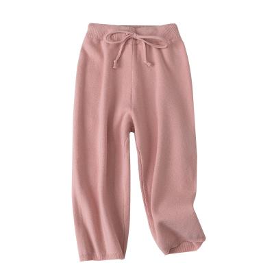 China Anti-pilling New Design Spring Drop Girls Softly Knit Wide Leg Sweater Pants Shape Elastic Waist Knitted Pants for sale