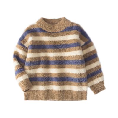 China New Design Fashion Autumn Winter Long Sleeve Crew Sweater Sweater Kids and Boys Anti-Shrink Toddler Knit Stripe Sweatshirt for sale