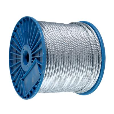 China Construction Customized structure galvanized high carbon steel wire rope 1.5mm 2mm galvanized steel wire rope for sale