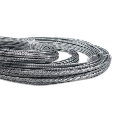 China DIN3060 Construction Galvanized Wire Rope 6x19 7x19 Steel Wire Rope , Aircraft Cable for sale