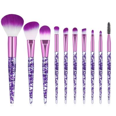 China Professionals Manufacture Crystal Makeup Strong Handle Powder Brush Set Wholesale for sale