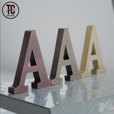 China Buildings Laser Cut Welding Stainless Steel 3D Metal Alphabet Letters Sign for sale