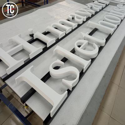 China Europe 3D metal building painted colors letters sign with bracket for sale