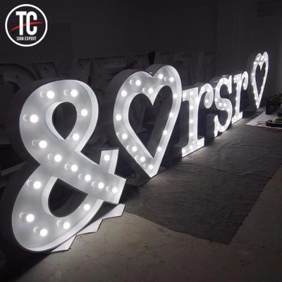 China Stores Custom Giant LOVE Led Letter Sign Light Mr Mrs Led 4ft Marquee Sign Letters for sale