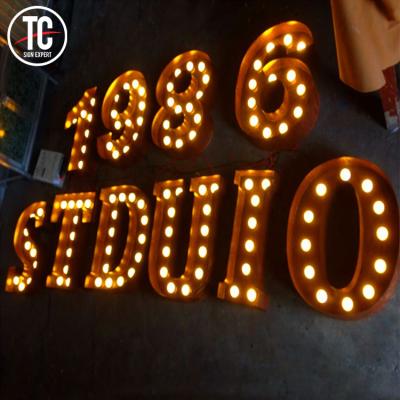 China Wedding Led Light Bulb Marquee Number For Store / Celebration , Giant Marquee Numbers for sale