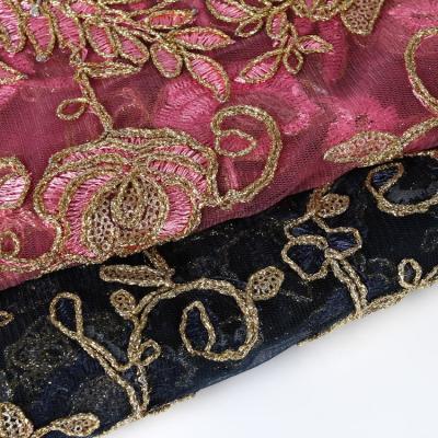 China Waterproof Fabric Dress Upholstery Embroidery Textiles Manufacturer Floral Embroidery Fabric for sale