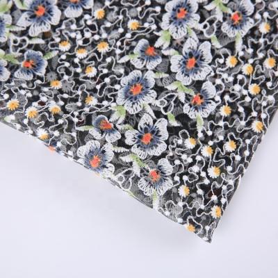 China Polyester Anti-Static Floral Fabric Wholesale Pattern Supplier In China Custom Embroidered Fabric for sale