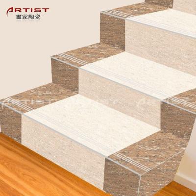 China CLASSIC Luxury Porcelain Solid Step Tiles Anti-Slip Polished Stair Tile for sale