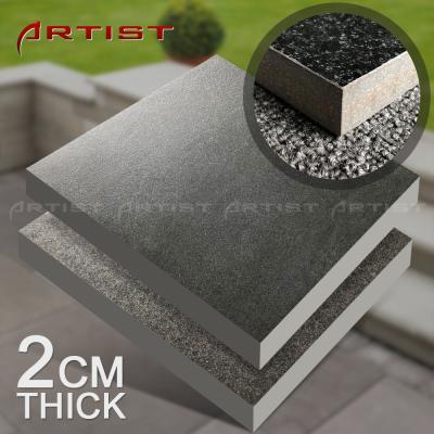 China Exterior Wall And Floor Rough Surface Tiles 20mm Rustic Ticking Black Roman Stone Porcelain Interior Tiles for sale