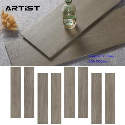 China Rustic Tiles Non-slip Wooden Look Matt Surface Porcelain Tiles Antique Brown Gray White Indoor Wooden Look Glazed Tile for sale