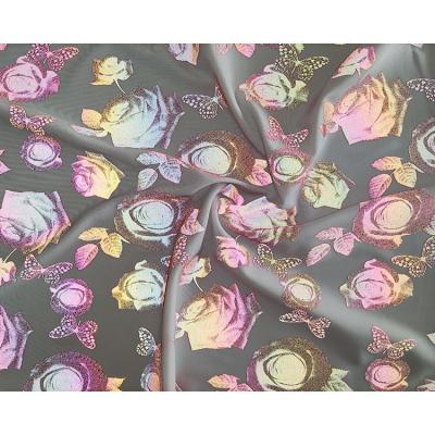 China Flower Pattern Printable Professional Custom Stretch Light Reflecting Fabrics for sale